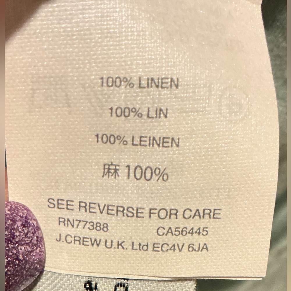 J.Crew Linen Patchwork Long Sleeve Button Down Me… - image 7